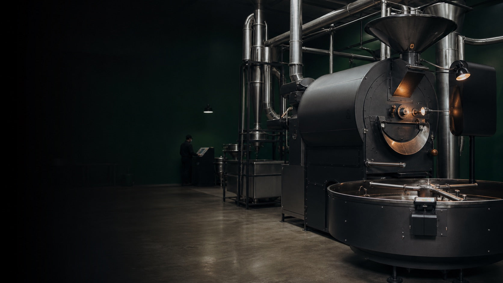 Cloudray Coffee industrial roaster in a controlled production facility