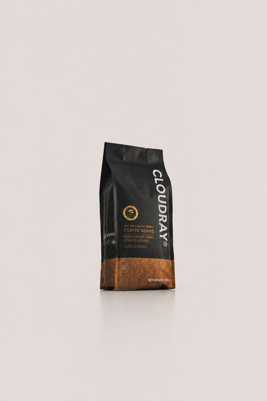 Black Cloudray roasted coffee bean bag